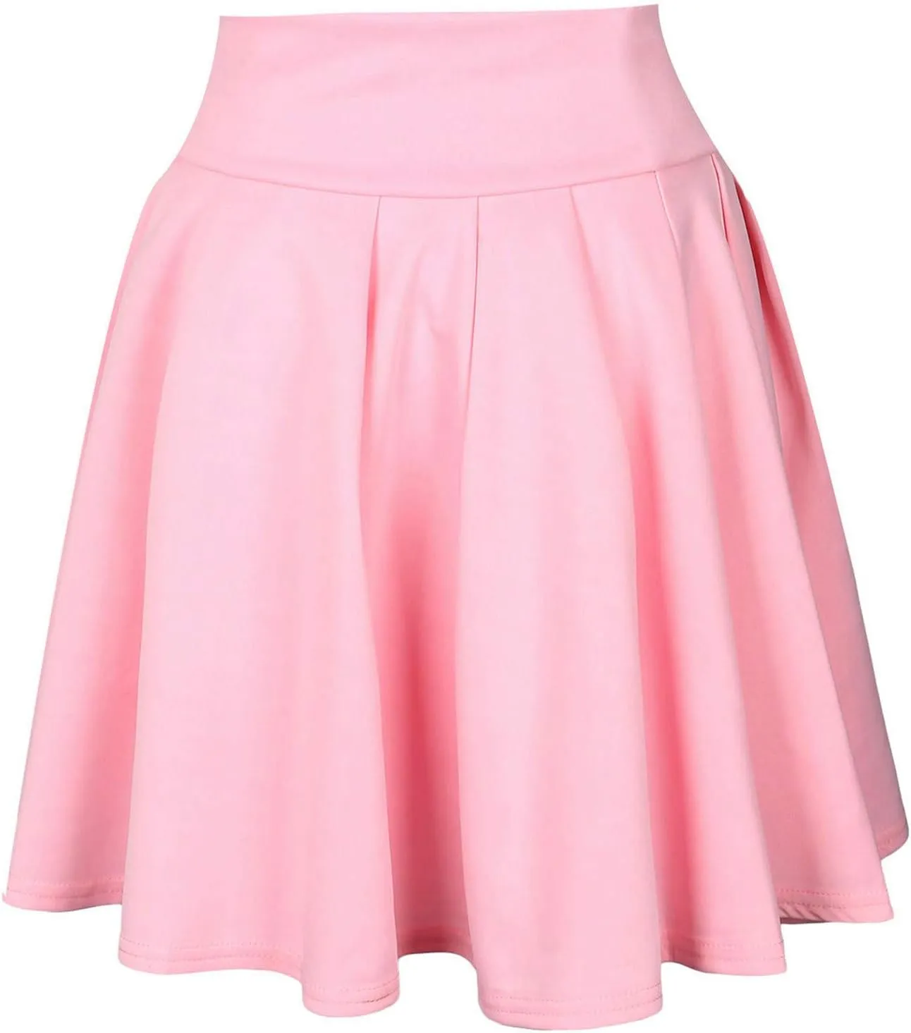 Evening Dresses Midi Length Women Fashion High Waist Multicolor Pleated Solid Short Skirt