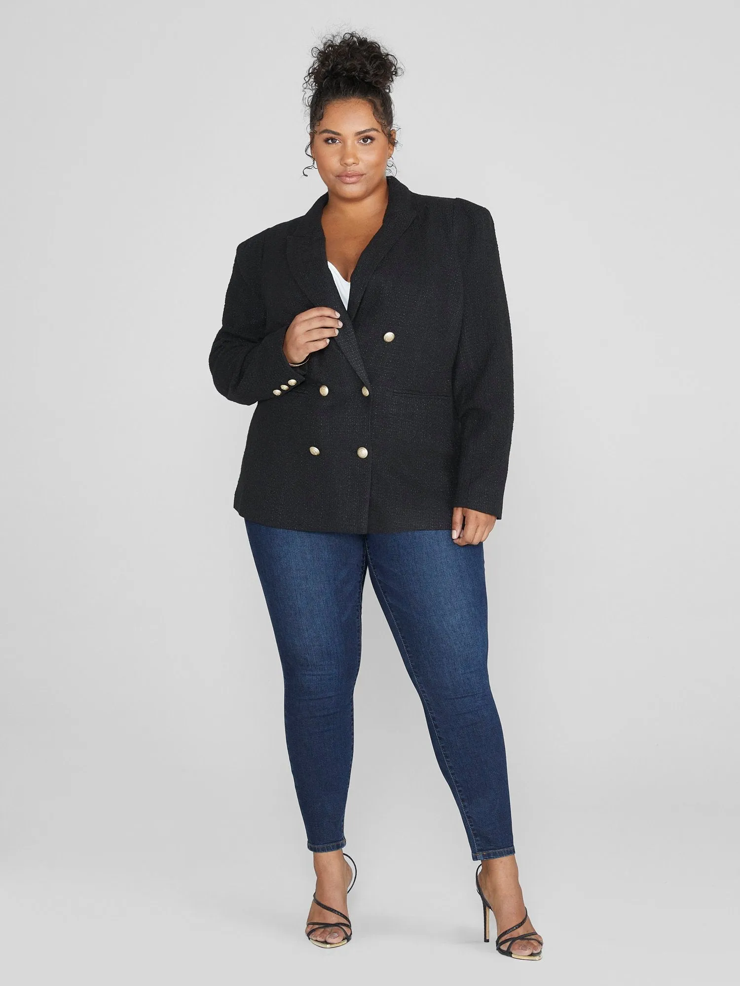 Fashion To Figure - Kayla Textured Boyfriend Blazer