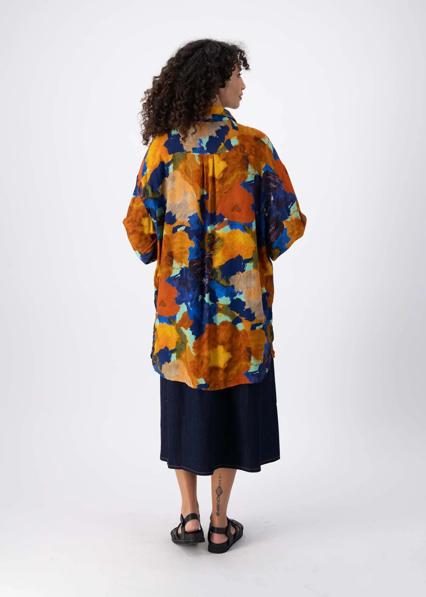 Fiorella LAX Shirt Earth in Cotton Voile