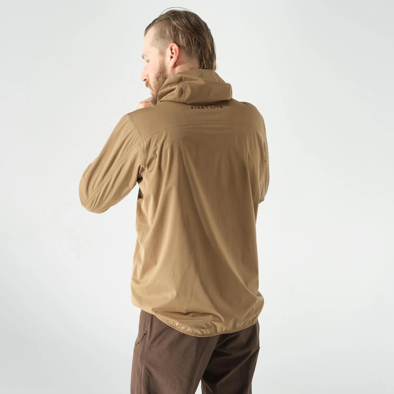 First Lite Mens FlashStorm Jacket - 3-Layer Ultralight Waterproof Rain Coat for Hunting & Fishing