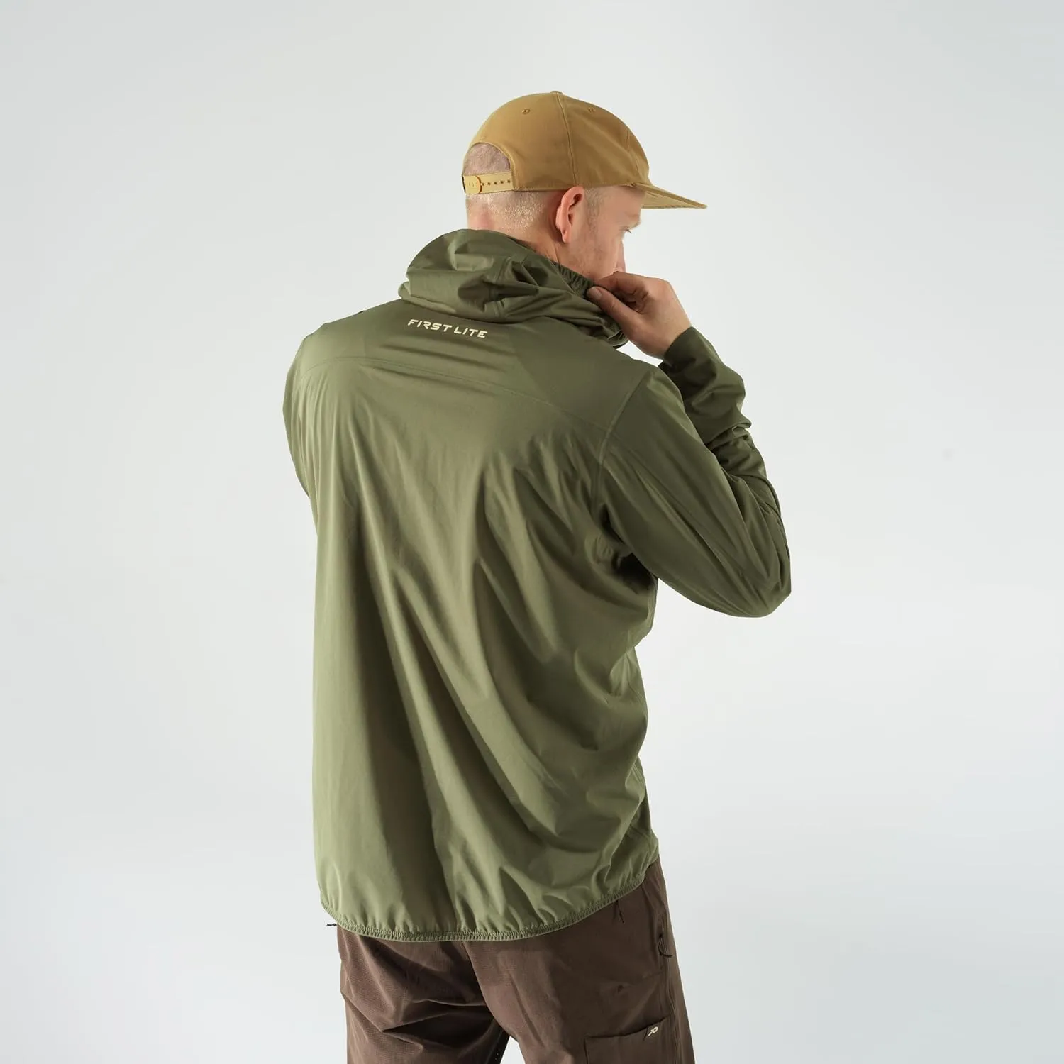 First Lite Mens FlashStorm Jacket - 3-Layer Ultralight Waterproof Rain Coat for Hunting & Fishing