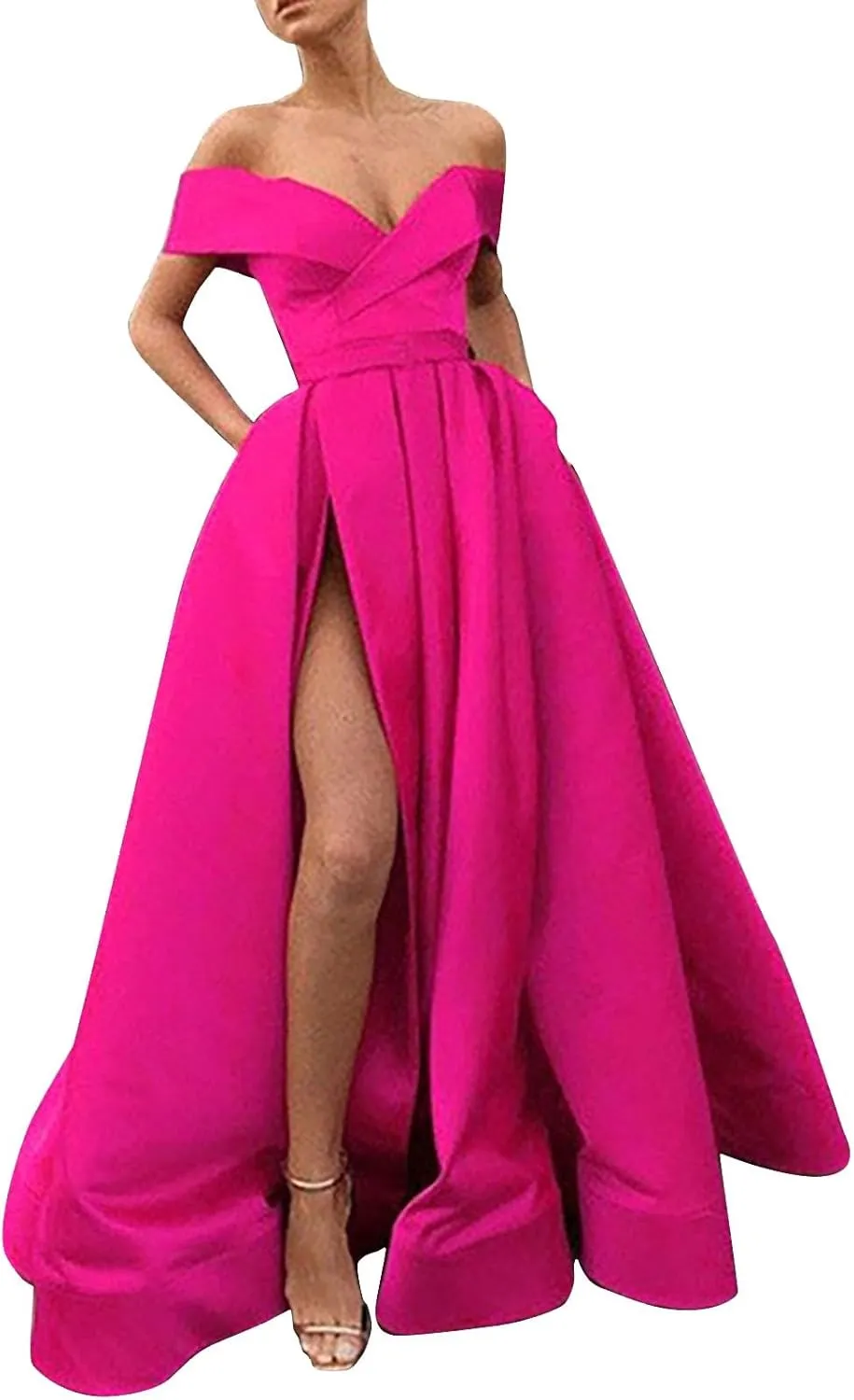 Floor Length Chiffon Ladies Cocktail Dress French Retro Summer Wedding Formal Gown with V Neck