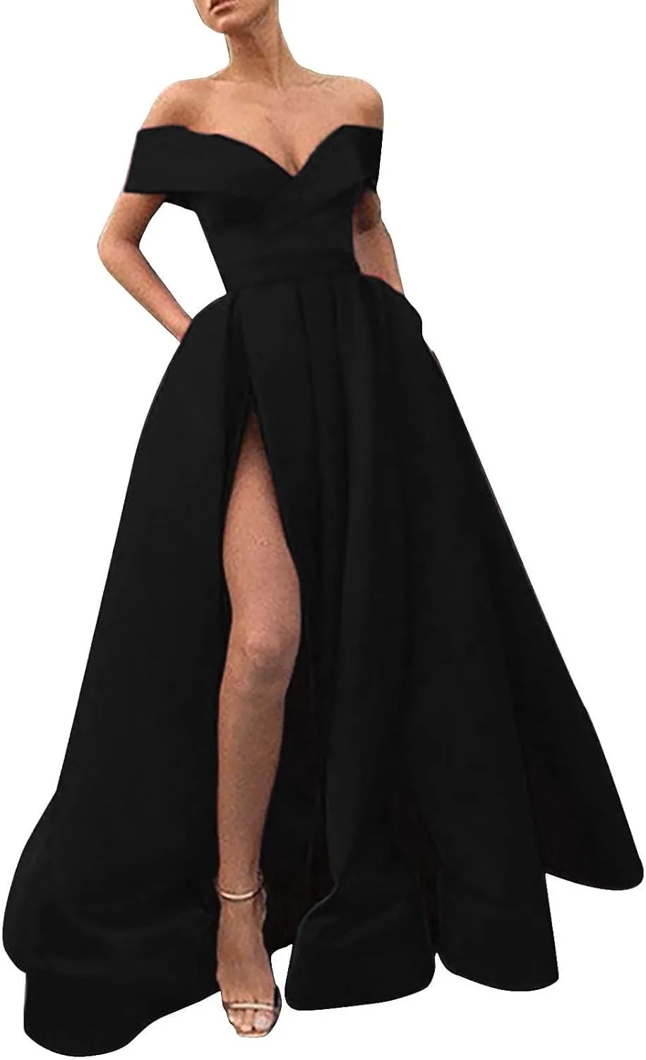 Floor Length Chiffon Ladies Cocktail Dress French Retro Summer Wedding Formal Gown with V Neck