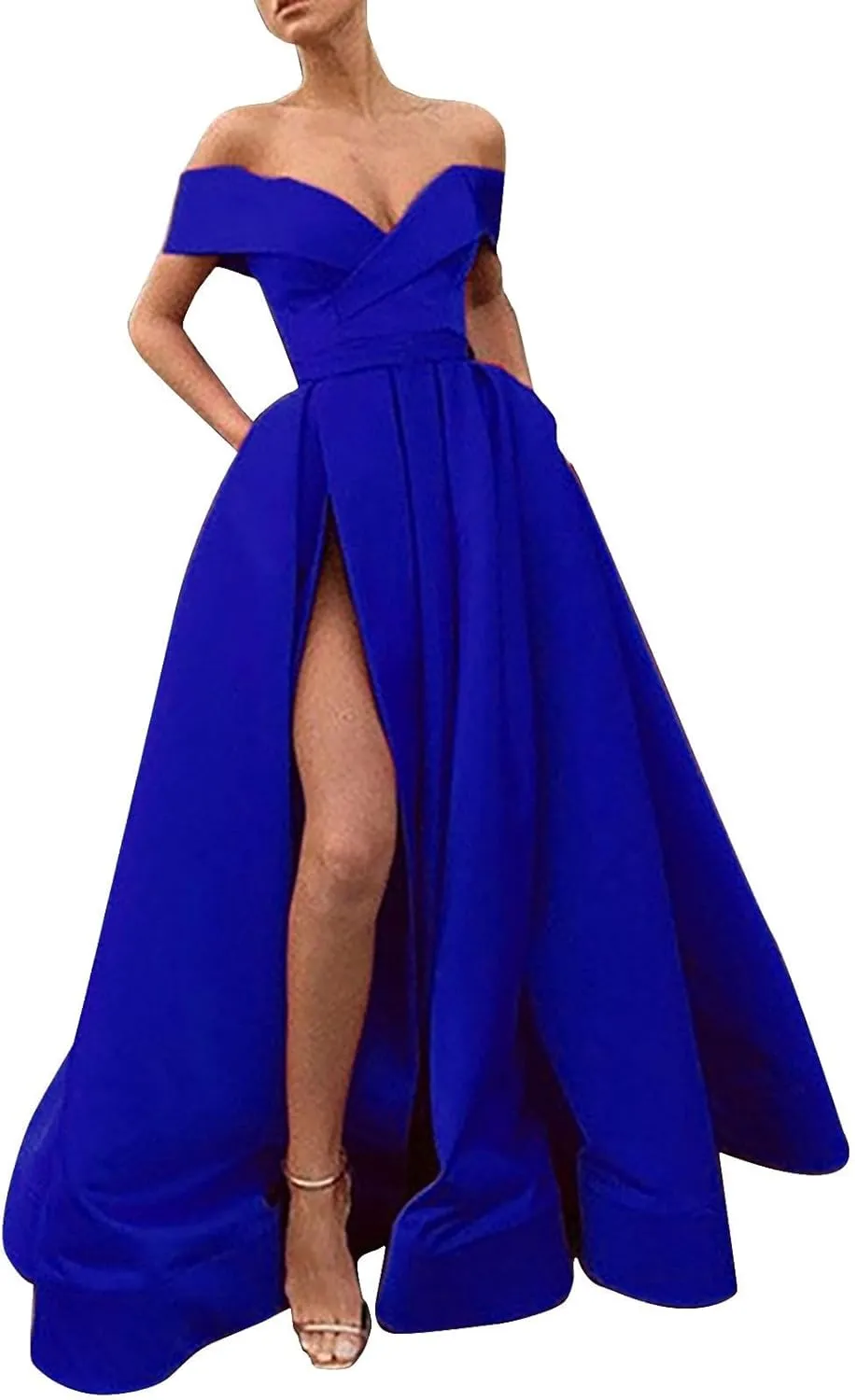Floor Length Chiffon Ladies Cocktail Dress French Retro Summer Wedding Formal Gown with V Neck