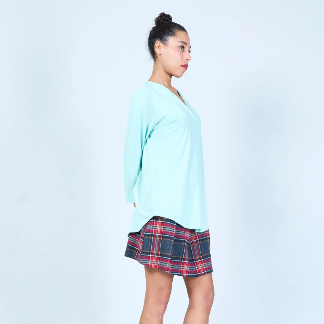 Flowy v-neck blouse wholesale