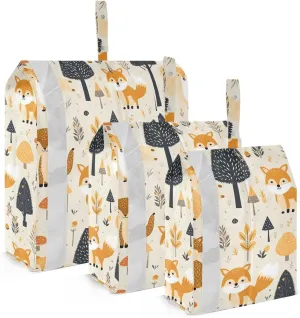 Foxes Packing Cubes for Travel 3 Set Packing Travel Organizer Cubes Suitcase Organizer Bags Set for Packing