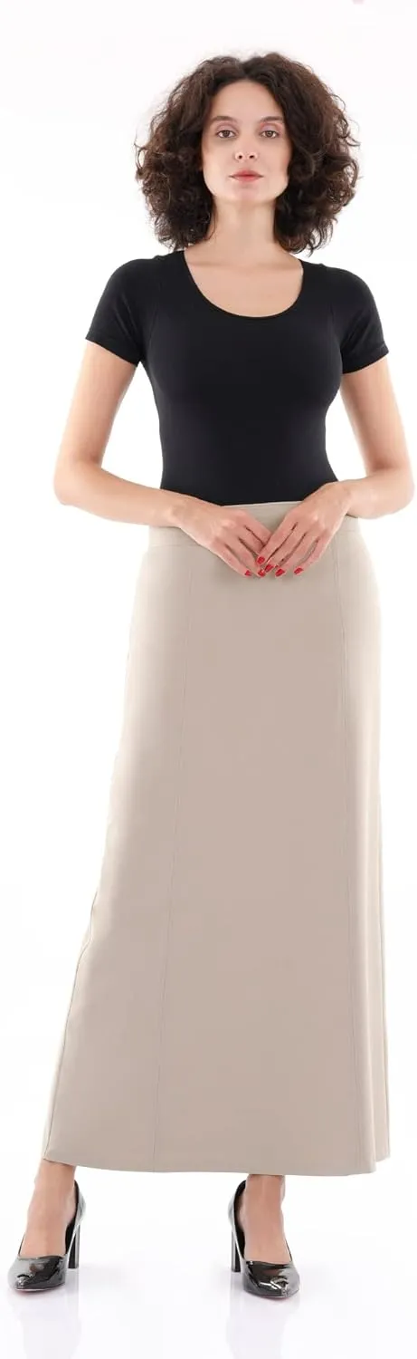 G-Line Maxi Skirts for Women Plus Size A Line High Waisted Ankle Length Solid Women s Long Dress Skirt for Casual or Business