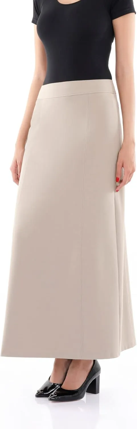 G-Line Maxi Skirts for Women Plus Size A Line High Waisted Ankle Length Solid Women s Long Dress Skirt for Casual or Business