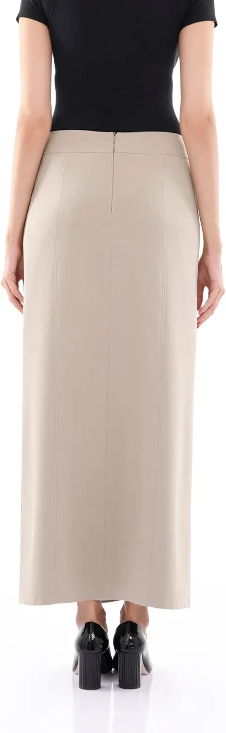 G-Line Maxi Skirts for Women Plus Size A Line High Waisted Ankle Length Solid Women s Long Dress Skirt for Casual or Business