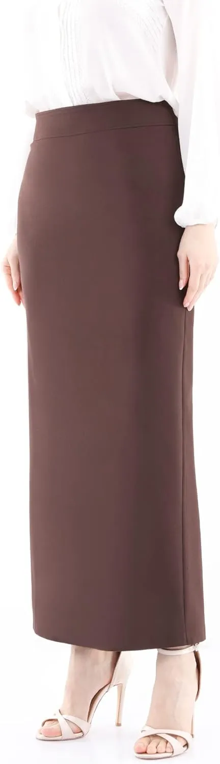 G-Line Women's Elegant Maxi Pencil Skirts, Plus Size, High Waist, Slitted, Ankle Length, Stretchy Long Dress Skirts for Women