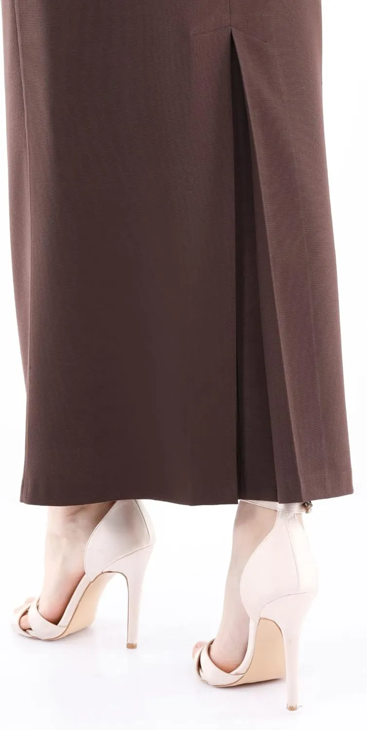 G-Line Women's Elegant Maxi Pencil Skirts, Plus Size, High Waist, Slitted, Ankle Length, Stretchy Long Dress Skirts for Women