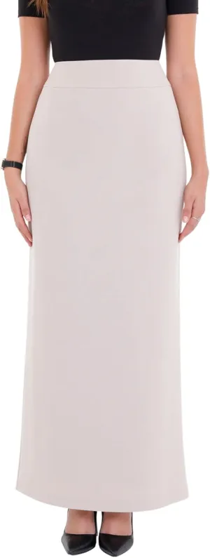 G-Line Women's Elegant Maxi Pencil Skirts, Plus Size, High Waist, Slitted, Ankle Length, Stretchy Long Dress Skirts for Women