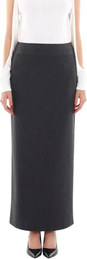 G-Line Women's Elegant Maxi Pencil Skirts, Plus Size, High Waist, Slitted, Ankle Length, Stretchy Long Dress Skirts for Women