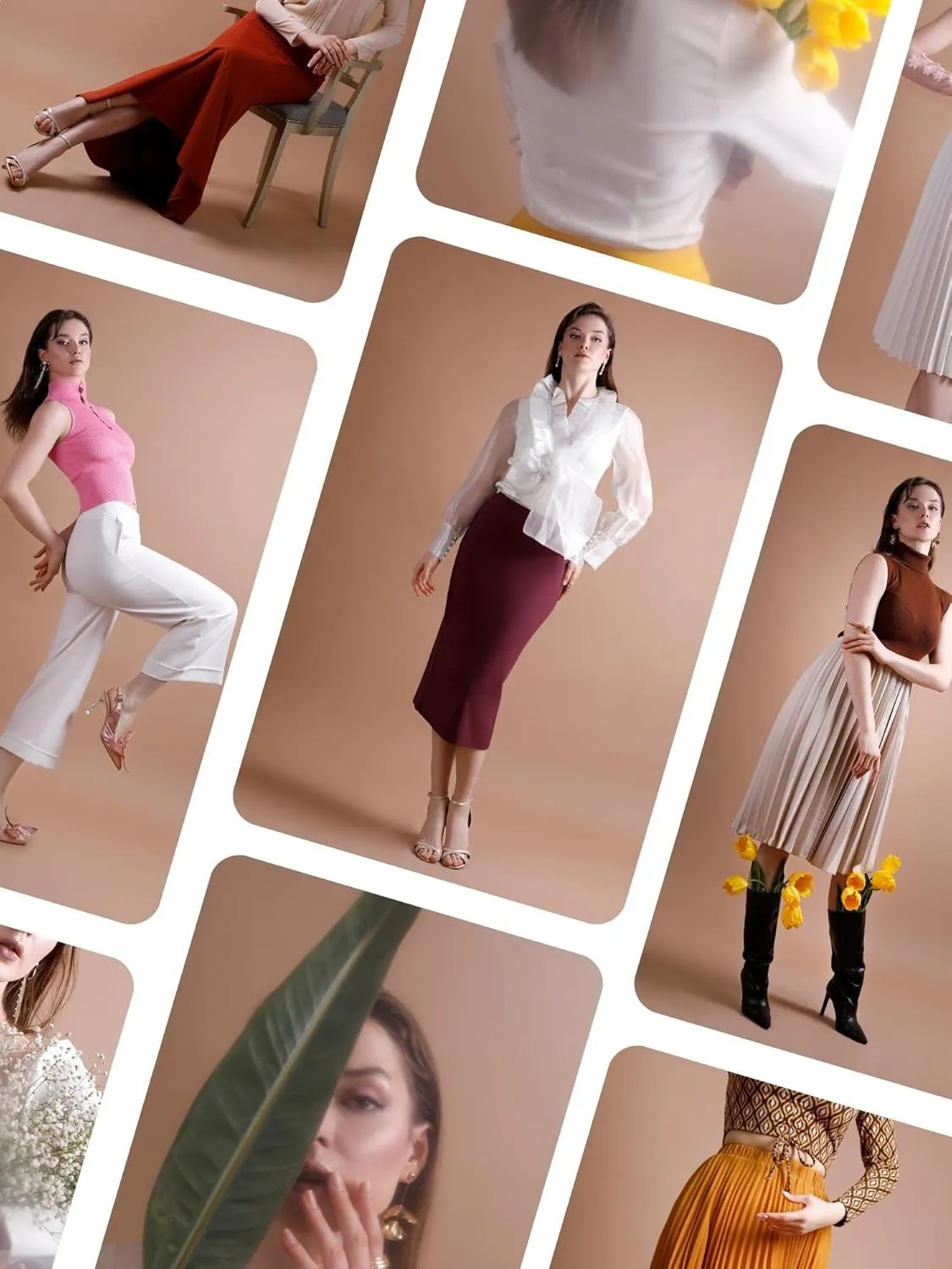 G-Line Women's Elegant Maxi Pencil Skirts, Plus Size, High Waist, Slitted, Ankle Length, Stretchy Long Dress Skirts for Women