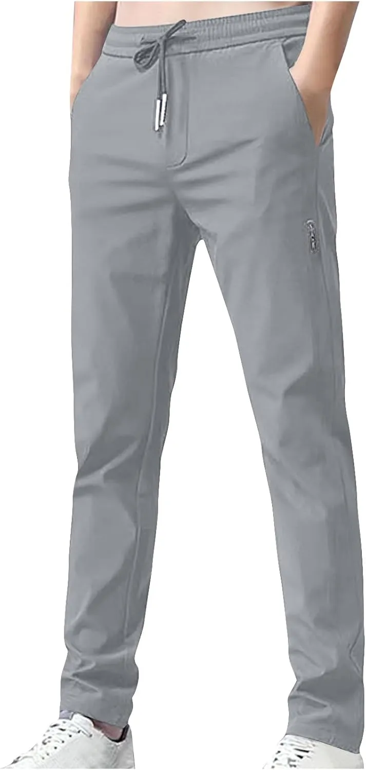 generic Golf Pants Men Straight Fit Trousers Fashion Running Tapered Jogger Pants Summer Cool Ice Silk Men Clothes Breathable
