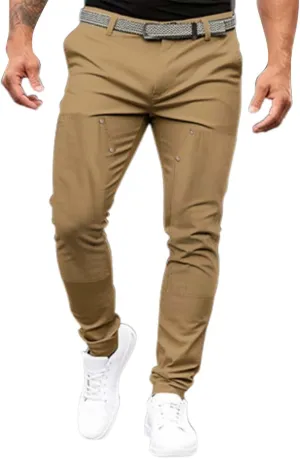 GIERIDUC Cargo Pants for Mens Sweatpants with Pockets Casual Open Front Button Fly Slim Fit Hiking Pants Cargo Joggers Pants