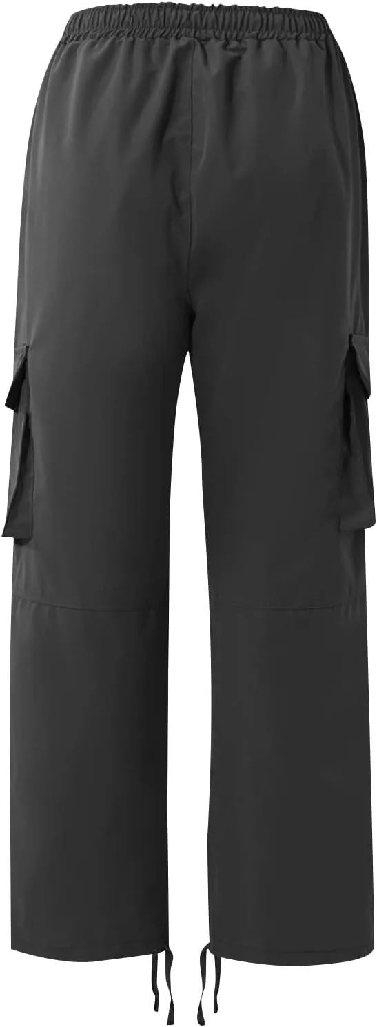 GOFULY Cargo Pants Mens Baggy Drawstring Elastic Waist Sweat Pants Tall with Multi Pockets Pants Casual Joggers Trousers