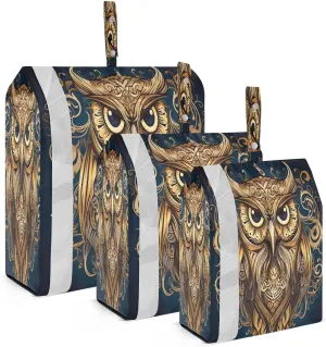 Golden Owls Packing Cubes for Travel 3 Set Travel Packing Cubes Suitcase Organizer Bags for Suitcase