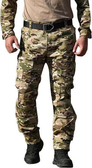 Golf Pants Men Tapered Leg Outdoor Hiking Pants Multi Pockets Classic Fit Comfort Utility Cargo Work Pants Regular Fit