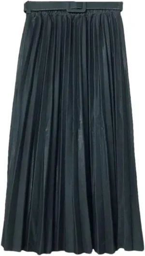 Hgvcfcv Spring Women Pleated Midi Skirts Womens Casual Solid High Waist Skirt Pleated Skirt Summer Skirts for Women