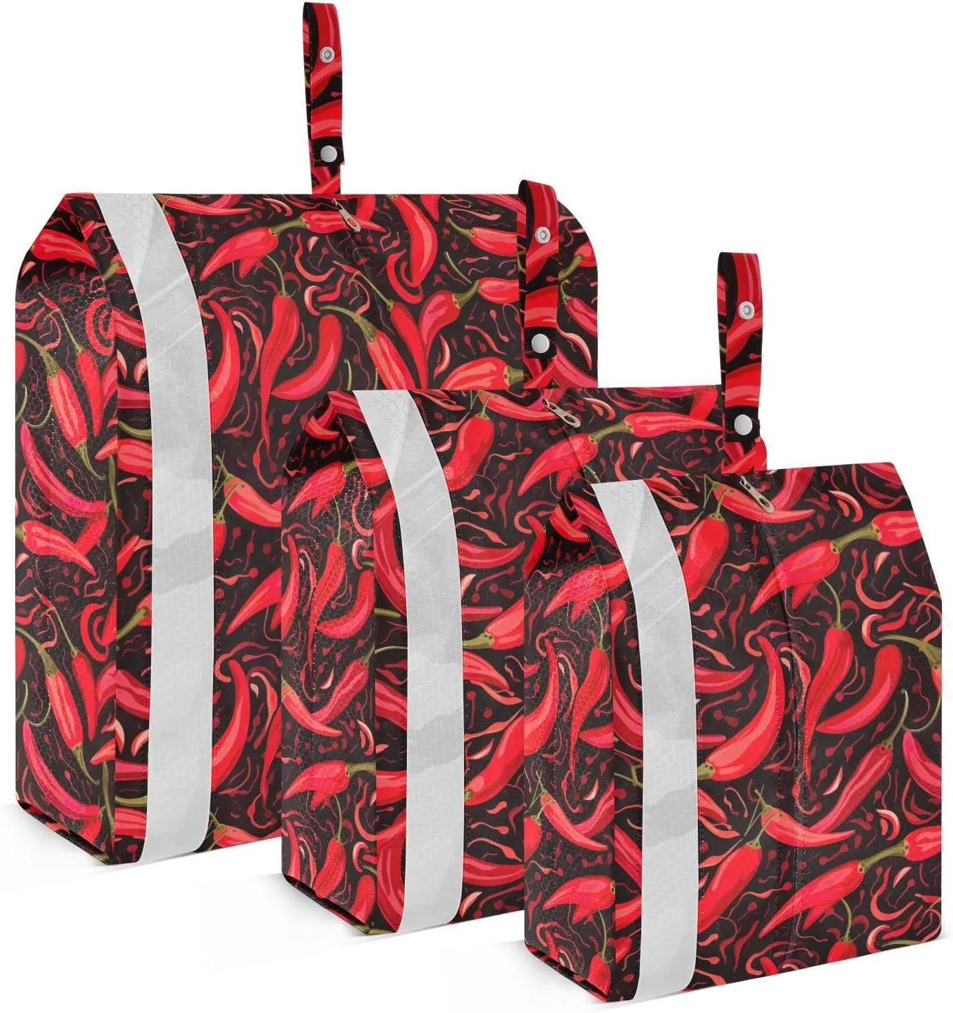 Hot Red Chilli Packing Cubes for Travel 3 Set Packing Travel Organizer Cubes Luggage Cubes for Suitcase