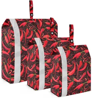 Hot Red Chilli Packing Cubes for Travel 3 Set Packing Travel Organizer Cubes Luggage Cubes for Suitcase