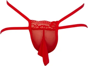 JEShifangjiusu Men'S Thongs Sexy Lace G-String T-Back See Through Bikini Briefs Floral Sissy Pouch Lingerie Underwear
