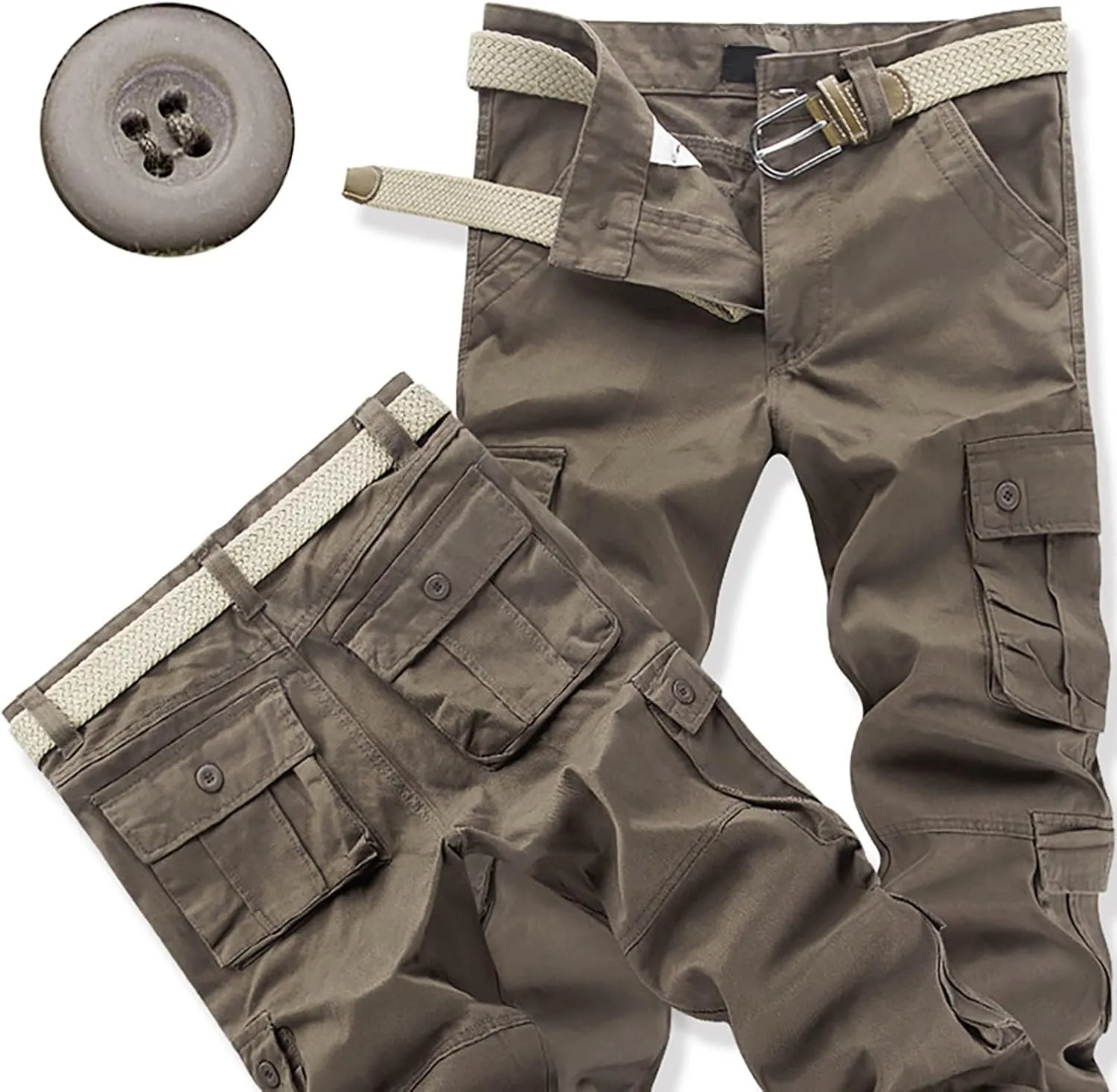 LCMTWX Baggy Jeans Men Men Elastic Drawstring Cotton Pants Waist Waist Mid Casual Solid Men's Casual Pants Jogger Pants Men