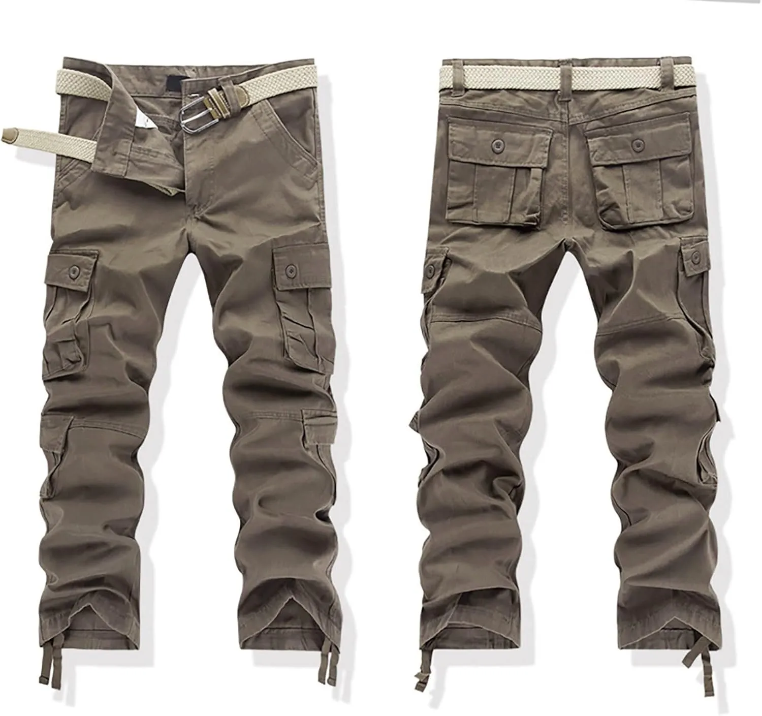 LCMTWX Baggy Jeans Men Men Elastic Drawstring Cotton Pants Waist Waist Mid Casual Solid Men's Casual Pants Jogger Pants Men