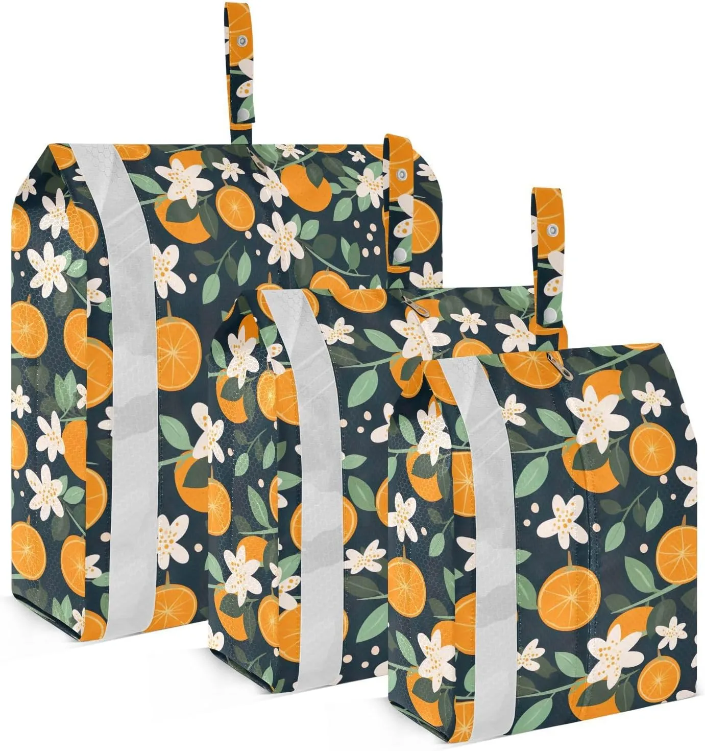 Lemon Flower Packing Cubes for Travel 3 Set Compression Bag Luggage Cubes for Vacation Clothes