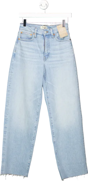 Madewell Light Blue Perfect Vintage Wide-Leg Crop Jean UK 25W