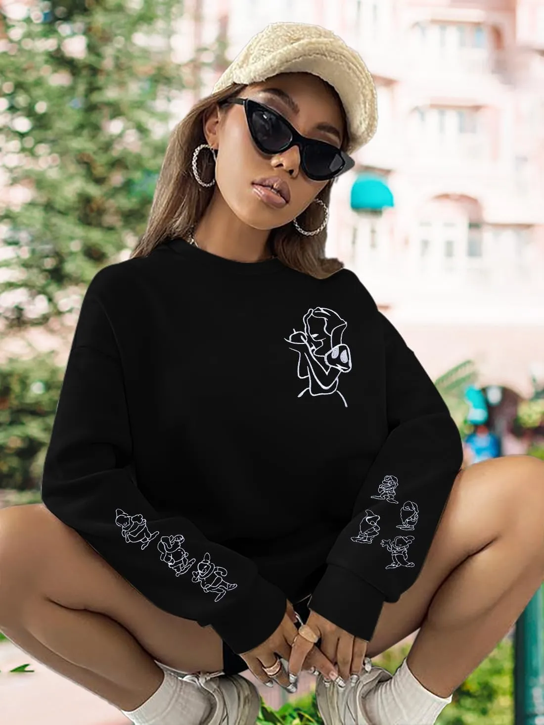 Magic Kingdom Sweatshirt Women Magical Castle Graphic Pullover Shirts Family Vacation Casual Long Sleeve Tops