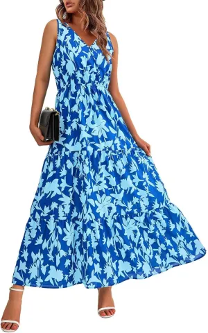Maxi Dresses for Women 2025 Casual Spring Summer Maxi Dress Sleeveless Sundresses Dresses for Women
