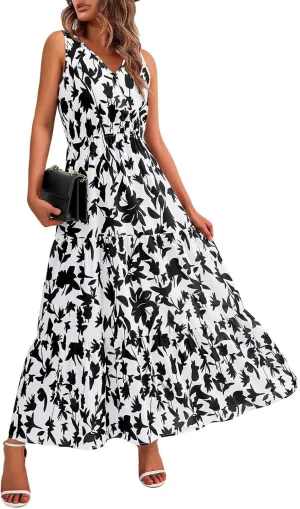 Maxi Dresses for Women 2025 Casual Spring Summer Maxi Dress Sleeveless Sundresses Dresses for Women