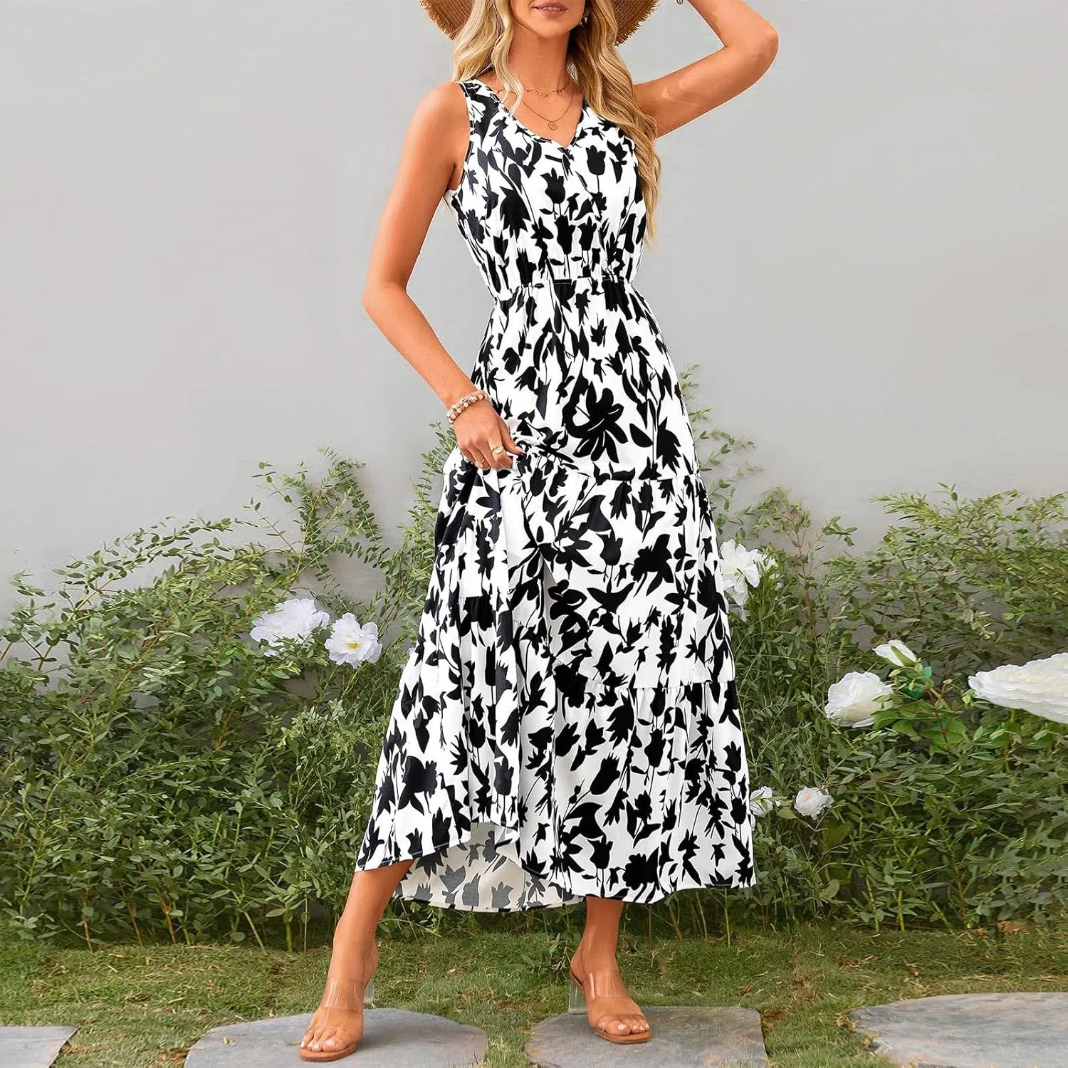 Maxi Dresses for Women 2025 Casual Spring Summer Maxi Dress Sleeveless Sundresses Dresses for Women