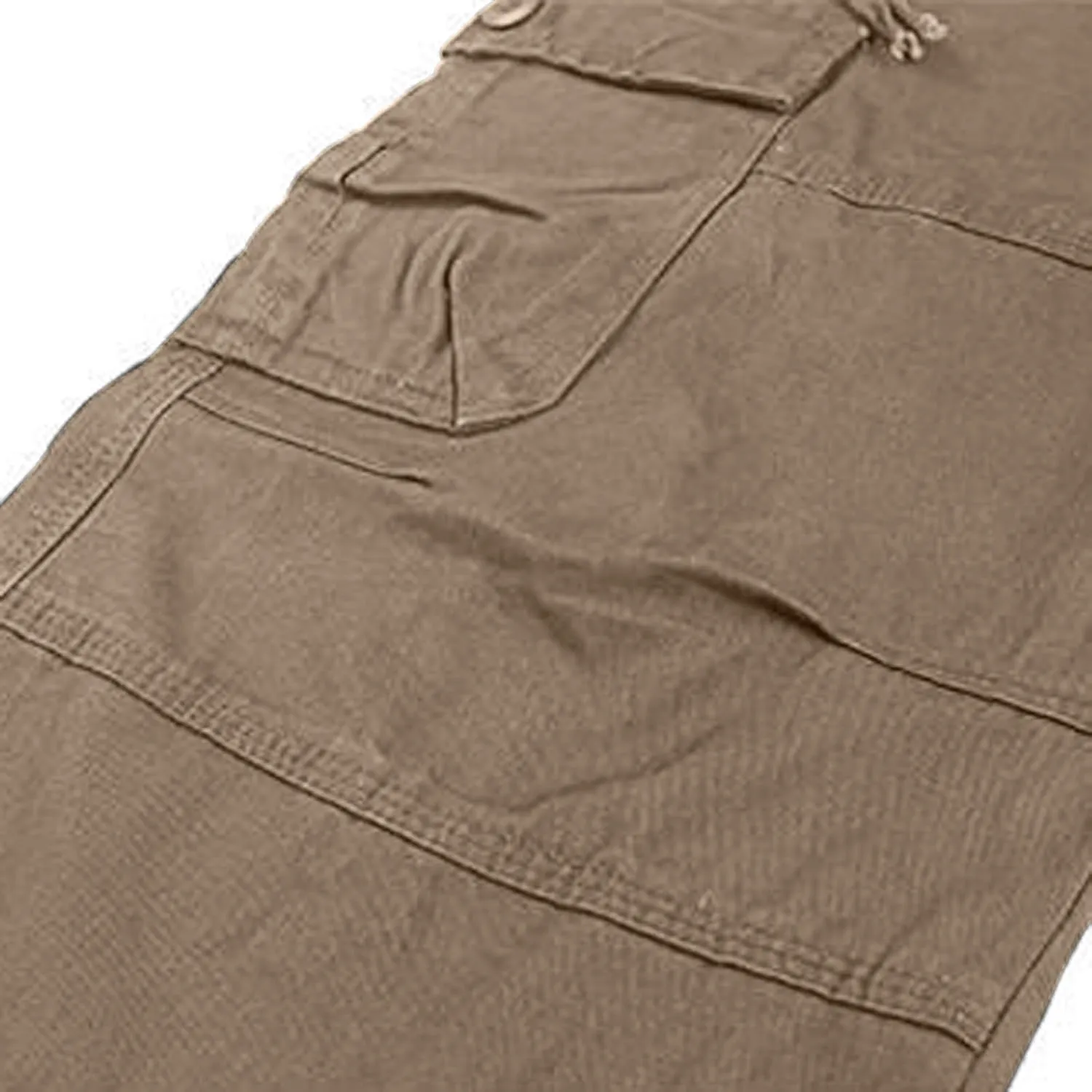 Men Casual Pant Straight Leg Elastic Waist Pants Cotton Work Pants Baggy Large Size Cargo Pants for Men with Pockets