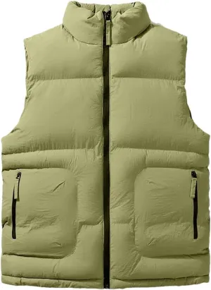Men' Sleeveless Vest Jackets Winter Male Cotton-Padded Coats For Men Stand Collar Warm Waistcoats Clothing