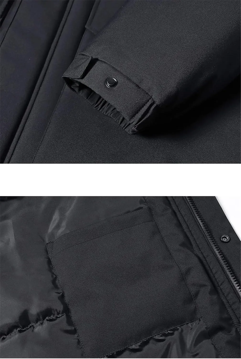 Men Winter Lamb Wool Collar Cotton-Padded Coat Casual Loose Thick Warm Down Cotton Jacket