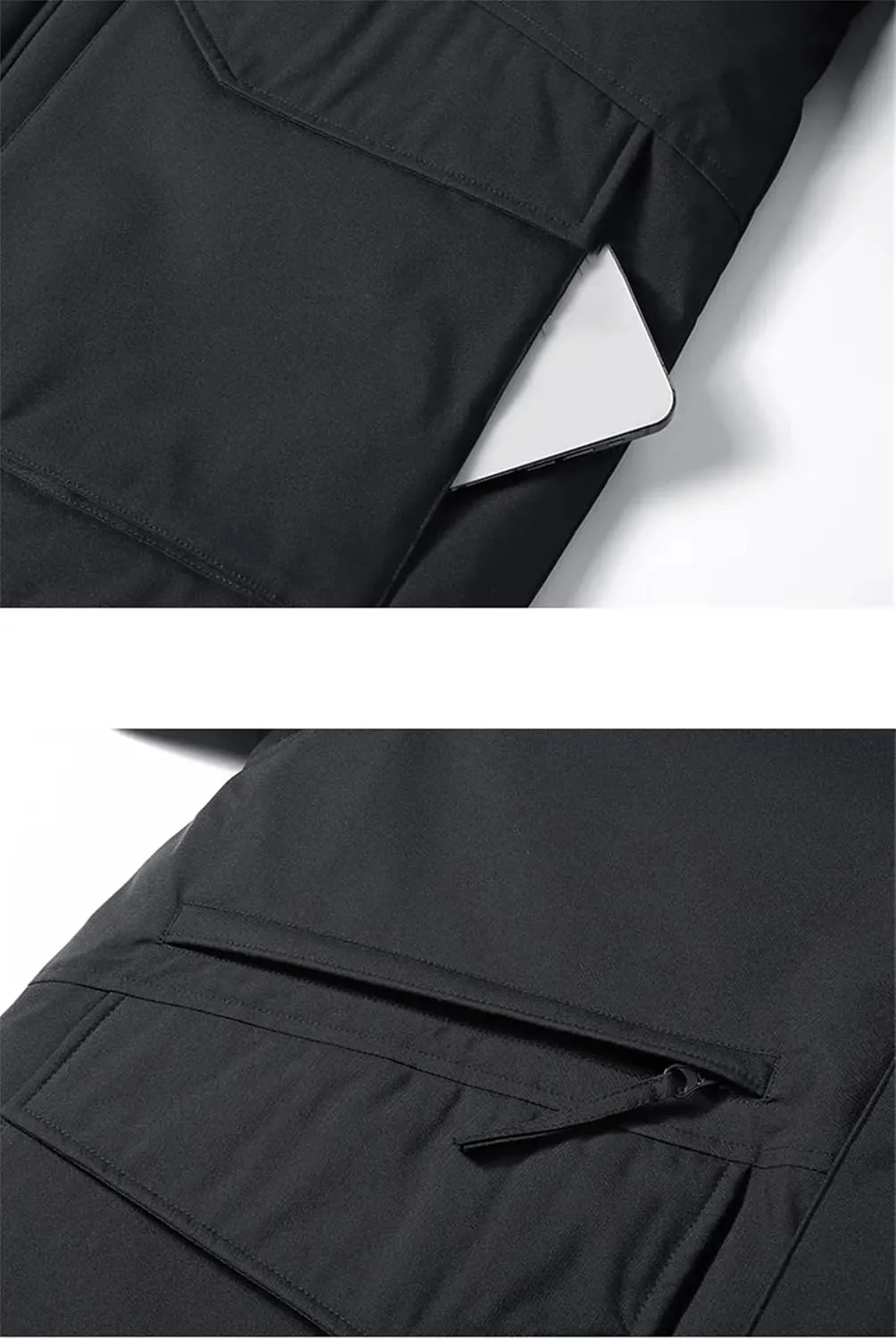 Men Winter Lamb Wool Collar Cotton-Padded Coat Casual Loose Thick Warm Down Cotton Jacket