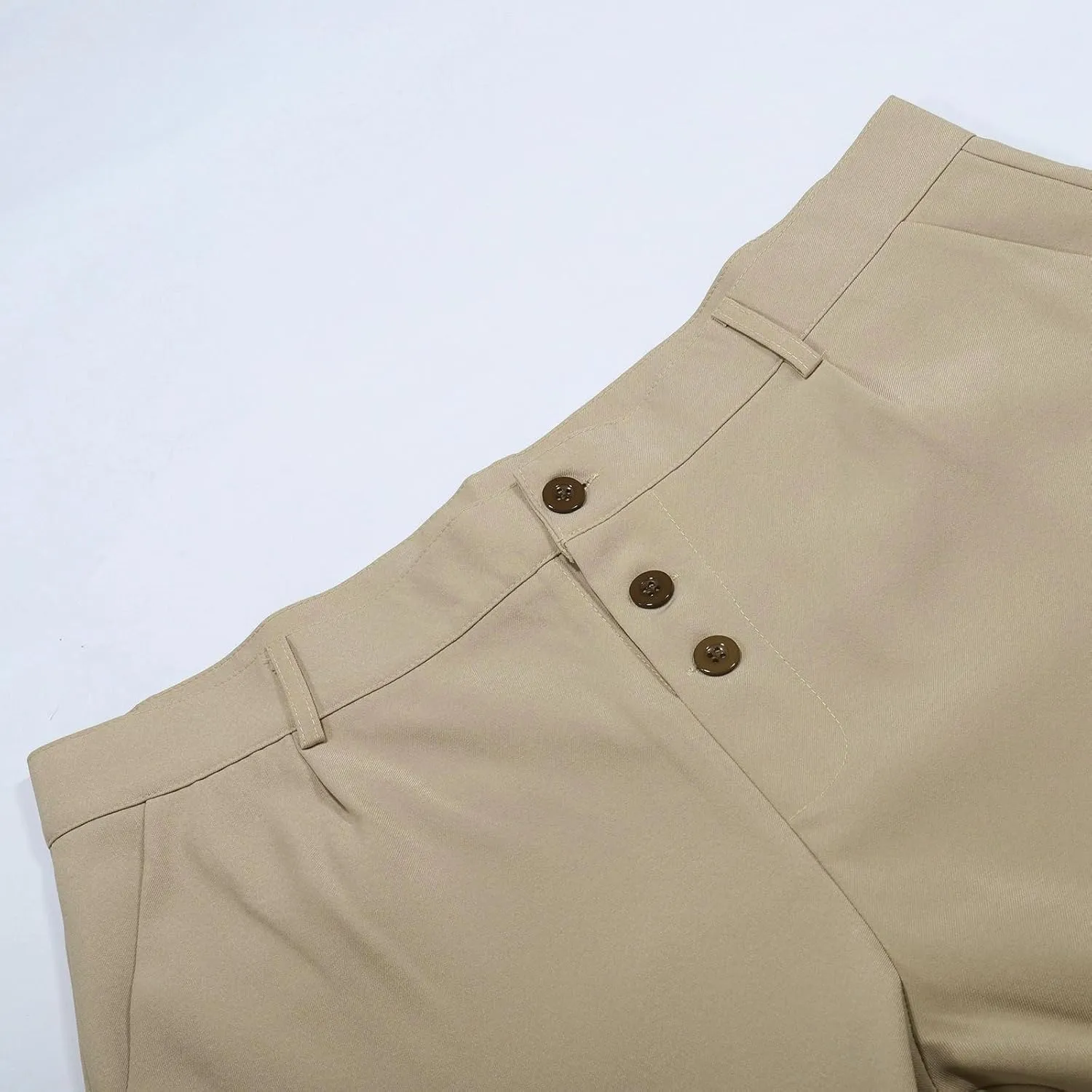 Men's Business Dress Suit Pants Baggy Pleated Front Trousers Plain Fashion Outdoor Straight Wide Leg Slacks