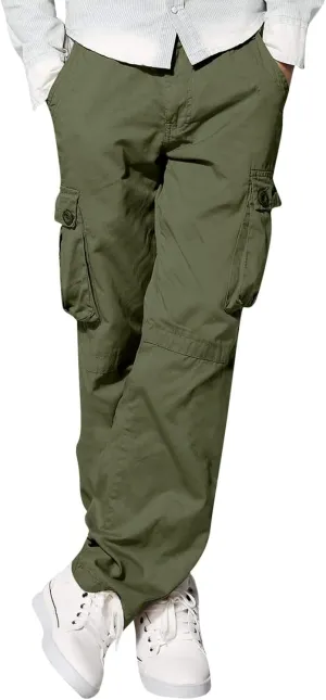 Men's Cargo Pants Casual Multi Pockets Twill Chino Pants Athletic Sweatpant Loose-Fit Classic Lightweight Daily Wear