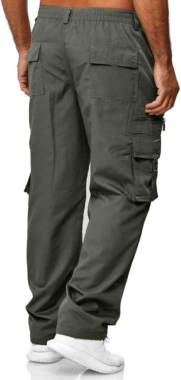 Men's Casual Pants with Multiple Pockets Camo Mens Joggers Sweatpants Corduroy Pants For Young Men Long Plaid Pajama Pants