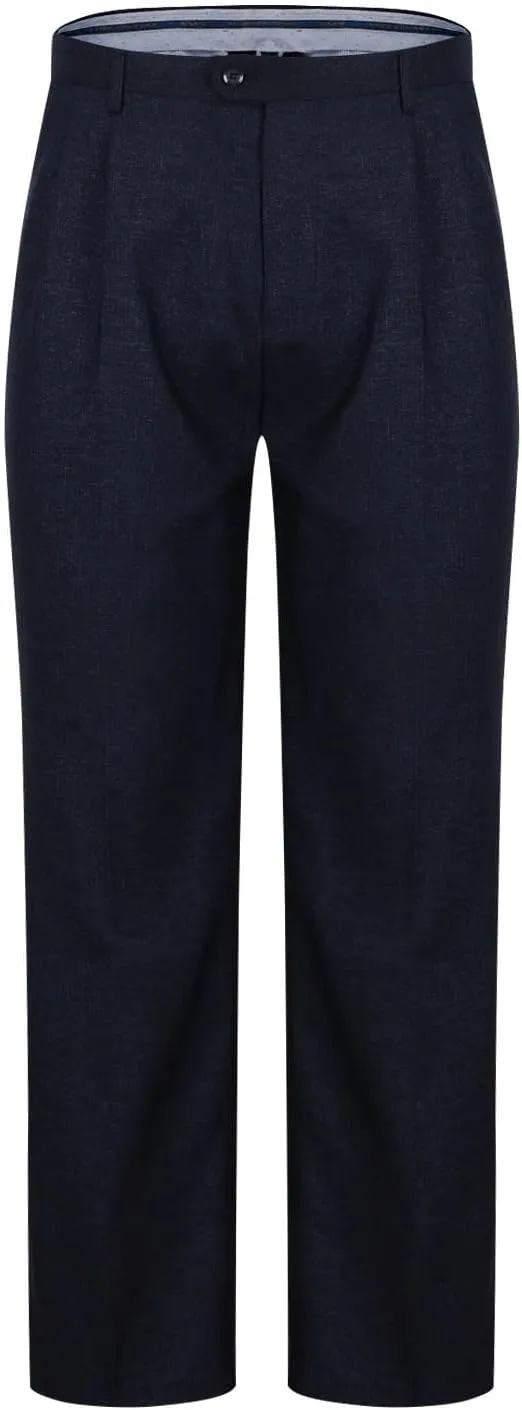 Mens Classic Fit Dress Pants Flat Front Straight Leg Formal Wrinkle Free Expandable Waist Casual Business Suit Pants