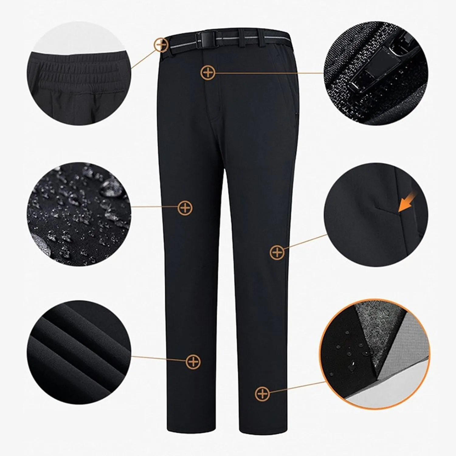 Men's Classic Workout Hiking Pant Golf Stretch Work Dress Slack Lightweight Casual Comfy Trousers
