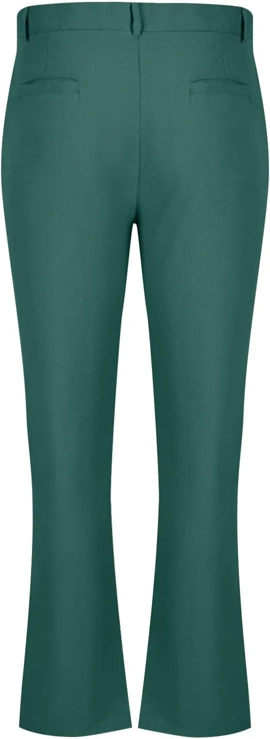 Mens Cotton Linen Suit Pants Classic Fit Casual Business Dress Pant Lightweight Wrinkle Free Stretchy Lounge Trousers