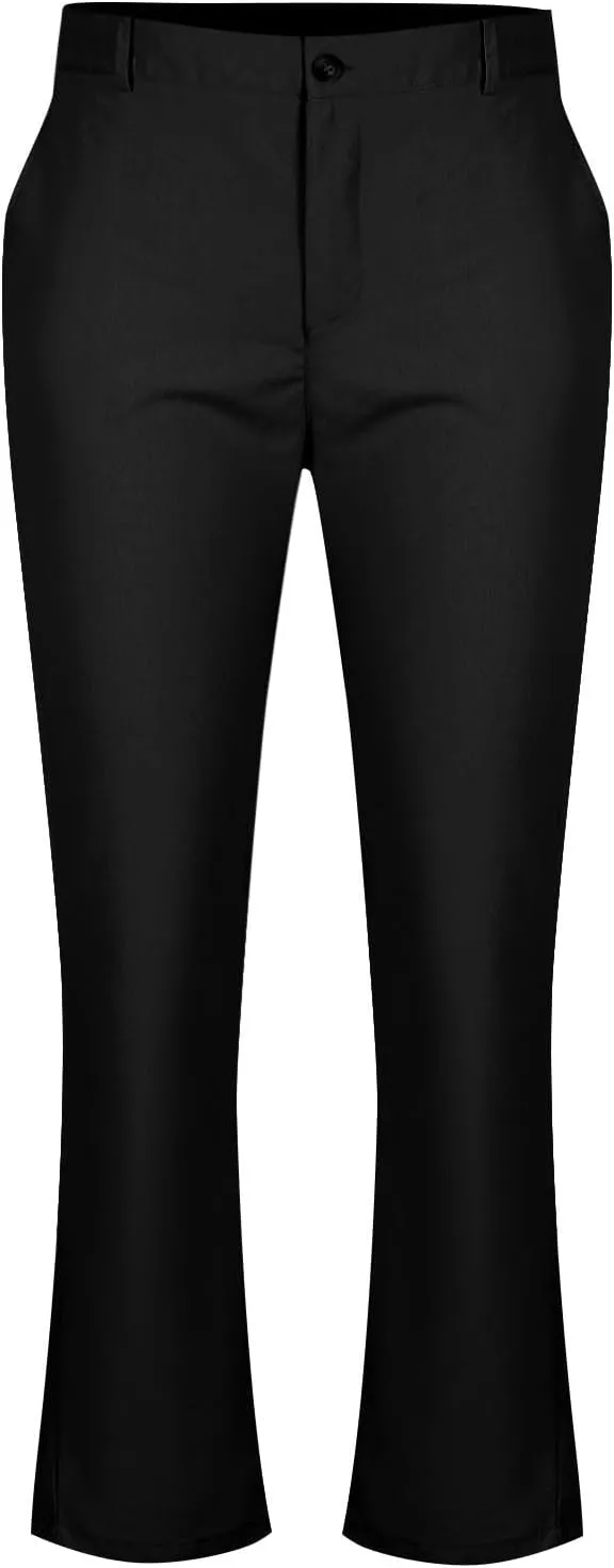 Mens Cotton Linen Suit Pants Classic Fit Casual Business Dress Pant Lightweight Wrinkle Free Stretchy Lounge Trousers