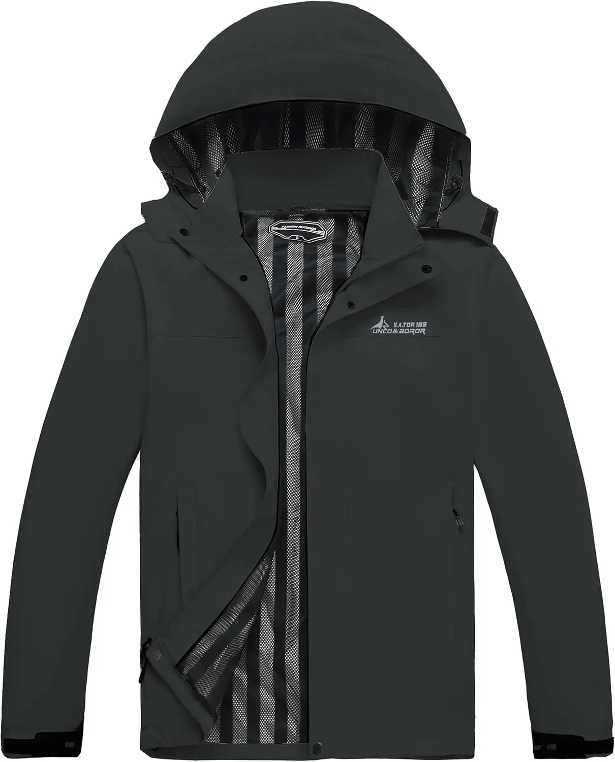 Mens Lightweight Waterproof Hooded Rain Jackets Casual Fall Spring Big and Tall Jacket Raincoat Windbreaker Outdoor Gear
