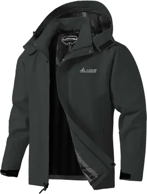 Mens Lightweight Waterproof Hooded Rain Jackets Casual Fall Spring Big and Tall Jacket Raincoat Windbreaker Outdoor Gear
