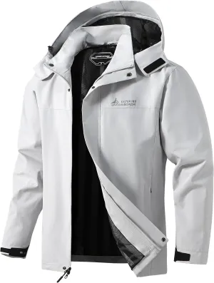 Mens Lightweight Waterproof Hooded Rain Jackets Casual Fall Spring Big and Tall Jacket Raincoat Windbreaker Outdoor Gear