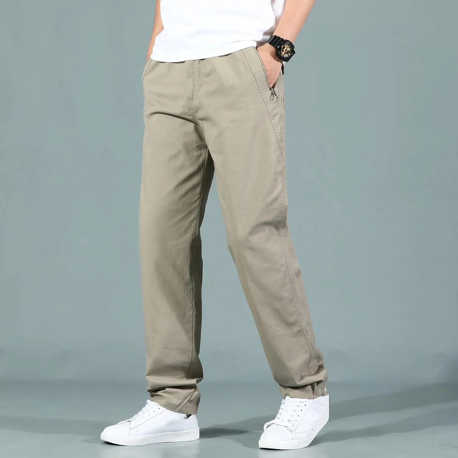 Men's Pant Cargo Work Loose Casual Sweatpants Lightweight Tactical Pant Multi Pockets Outdoor Twill Sport Hiking Pant